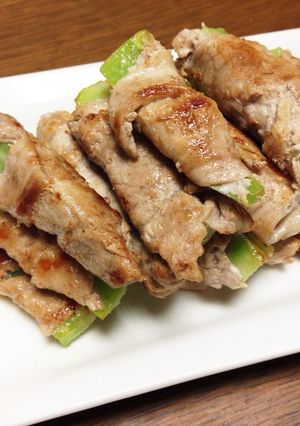 ブロッコリーの茎の肉巻き-レシピのメイン写真