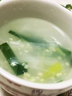 ニラ、長ネギ と もちきびの雑穀スープ-レシピのメイン写真