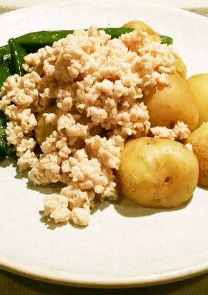 旬野菜の鶏そぼろかけ-レシピのメイン写真