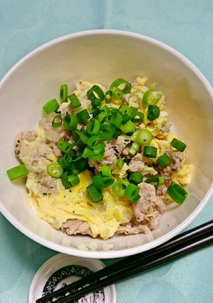 簡単！挽き肉でネギ塩丼-レシピのメイン写真