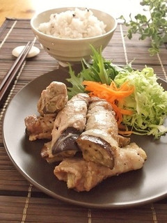 豚巻きナスの醤油麹マヨ焼き-レシピのメイン写真