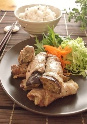 豚巻きナスの醤油麹マヨ焼き-レシピのメイン写真