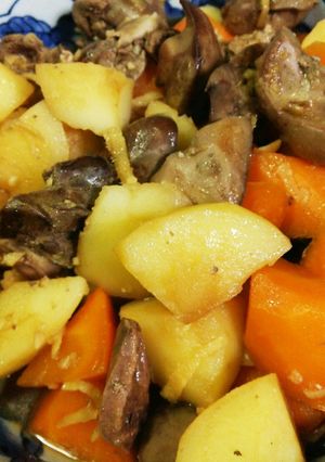 鶏の肝じゃが-レシピのメイン写真