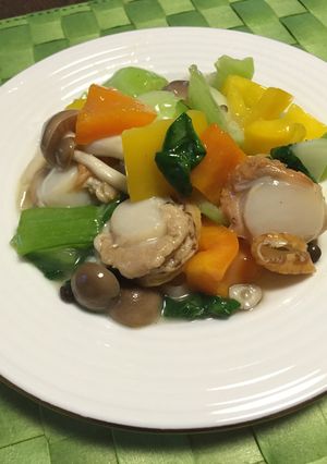 ベビー帆立とパプリカ野菜の炒め物-レシピのメイン写真