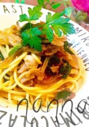 子供受◎豚バラと小松菜のバター醤油パスタ-レシピのメイン写真