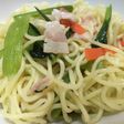 ベーコンと小松菜の塩焼きそば