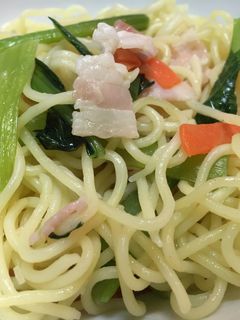 ベーコンと小松菜の塩焼きそば-レシピのメイン写真
