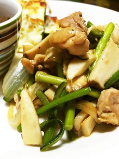 ニンニクの芽と鶏とエリンギの炒め物-レシピのメイン写真