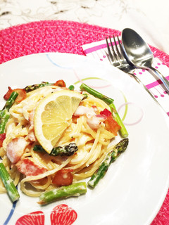 ベーコン&レモンさっぱりクリームパスタ-レシピのメイン写真