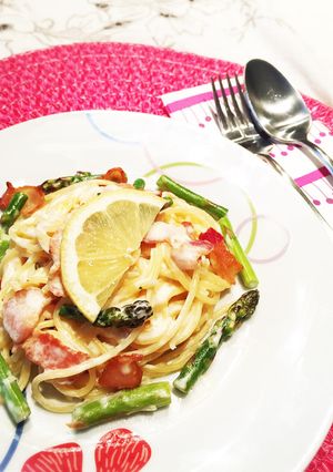 ベーコン&レモンさっぱりクリームパスタ-レシピのメイン写真
