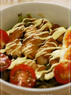 旨い!照り焼きチキンのサラダ丼-レシピのメイン写真