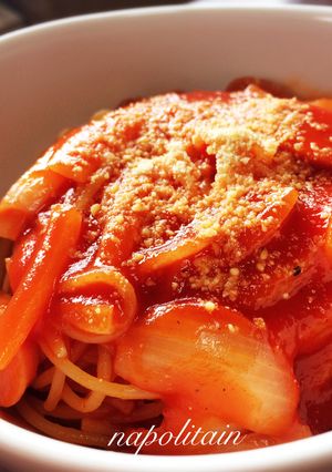 トマトジュースで簡単!ナポリタン-レシピのメイン写真