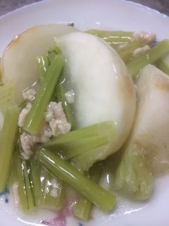 超簡単!だしの素でかぶのそぼろ煮(塩味)-レシピのメイン写真