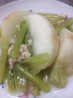 超簡単!だしの素でかぶのそぼろ煮(塩味)-レシピのメイン写真