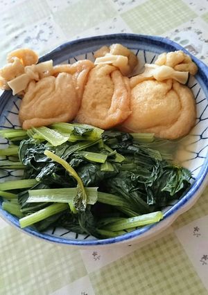 簡単☆巾着もちと小松菜の煮物-レシピのメイン写真