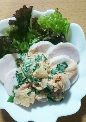 鶏むねハムのニラキムチソース-レシピのメイン写真