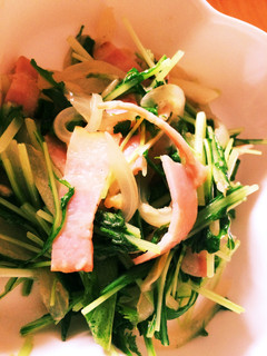 水菜と玉ねぎベーコンのソテー-レシピのメイン写真
