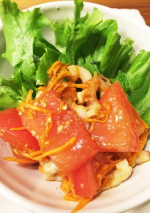 トマトとちくわの胡麻味噌和え-レシピのメイン写真
