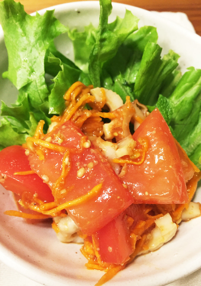 トマトとちくわの胡麻味噌和え-レシピのメイン写真
