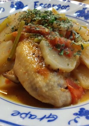 手羽先と蕪のトマト煮込み-レシピのメイン写真