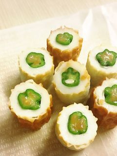 お弁当に♪超簡単♪梅おくら in ちくわ-レシピのメイン写真