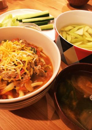 水不使用！トマトカレーうどん-レシピのメイン写真