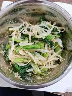小松菜ともやしの給食風ナムル-レシピのメイン写真