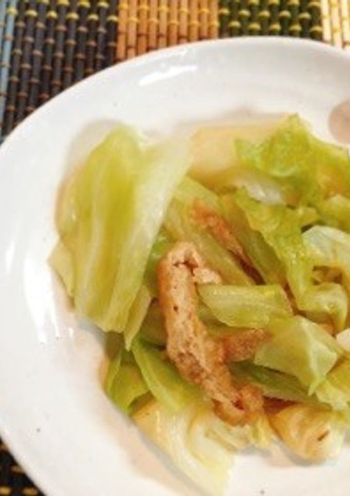 キャベツと油揚げの煮物-レシピのメイン写真