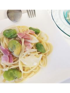 そらまめの豆乳クリームパスタ-レシピのメイン写真