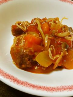 牛すじときのこのトマト煮-レシピのメイン写真