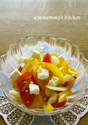 カラフル野菜とクリームチーズのサラダ☆-レシピのメイン写真