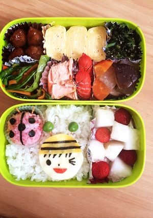 春のお弁当♬（てんとう虫編）-レシピのメイン写真