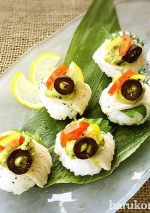 サラダチキン手毬寿司-レシピのメイン写真