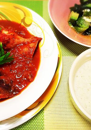 イカめしのトマト煮込み-レシピのメイン写真