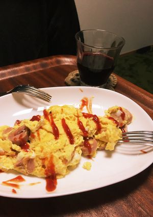 魚肉ソーセージ入りスクランブルエッグ-レシピのメイン写真