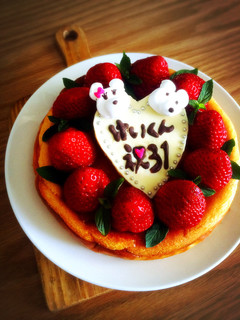 ゆるくまバースデーケーキ-レシピのメイン写真