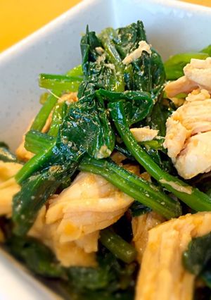 ささみとほうれん草の中華風胡麻和え-レシピのメイン写真