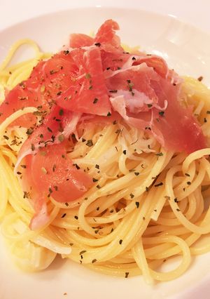 白ワインに合う！葱とハムのペペロンチーノ-レシピのメイン写真