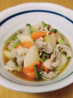 豚バラとカブの煮物-レシピのメイン写真