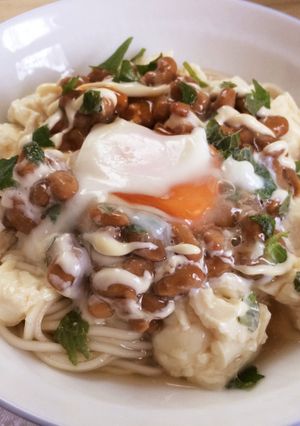 豆腐納豆ぶっかけそうめん-レシピのメイン写真