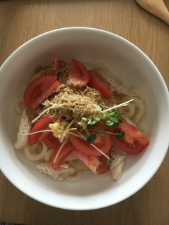 ささみとトマトの冷やしうどん-レシピのメイン写真