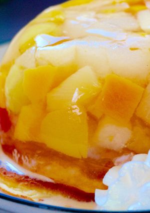 ホットケーキ･フルーツ水信玄餅-レシピのメイン写真
