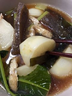 蕪と鶏肉、シミコンニャク、油揚げの醤油煮-レシピのメイン写真