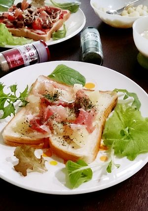 ポテトと生ハムのアジアンピザトースト-レシピのメイン写真