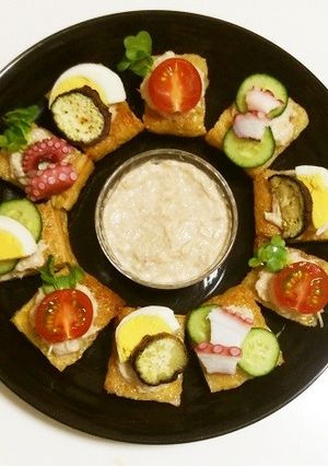 大豆de和風カナッペ～季節の野菜のせ～-レシピのメイン写真
