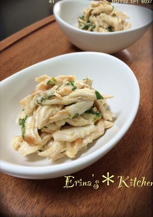 ササミの梅味噌和え-レシピのメイン写真