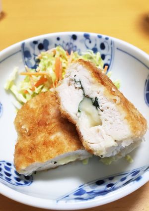 簡単♪しそとチーズのササミカツ-レシピのメイン写真
