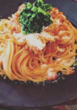 簡単おいしいトマトソースパスタ！-レシピのメイン写真