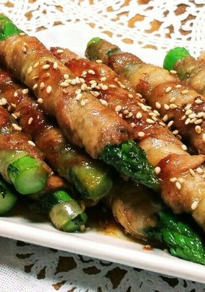 シソの葉入れて☆アスパラ豚肉巻き-レシピのメイン写真