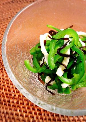 * ピーマンの塩昆布チーズ和え *-レシピのメイン写真